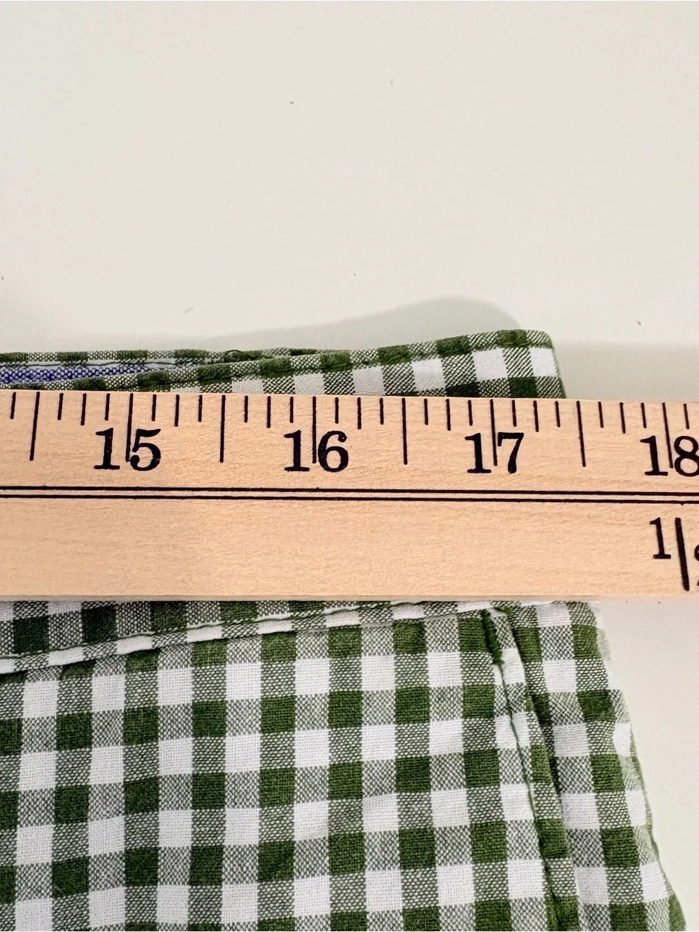 Banana Republic Green Gingham Flat-Front Shorts